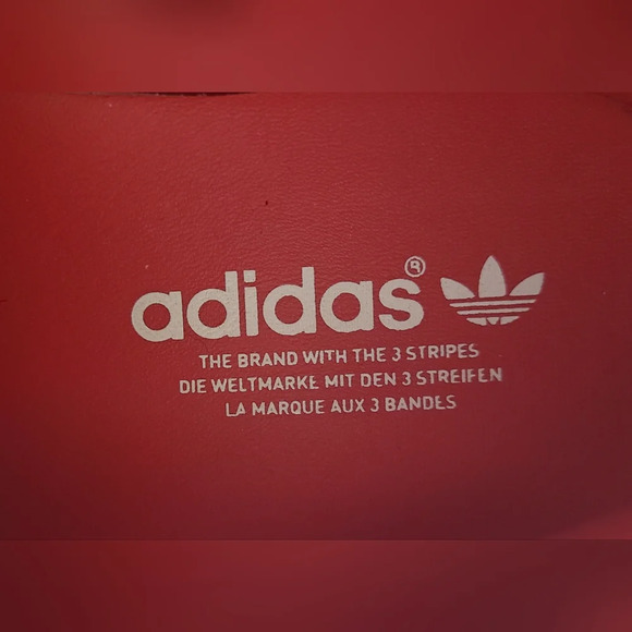 Adidas SUPERSTAR Red & White 3 Stripe Men Sz 6, Wom Sz 7 Low Top Cap Toe #BB2240 - Picture 8 of 11